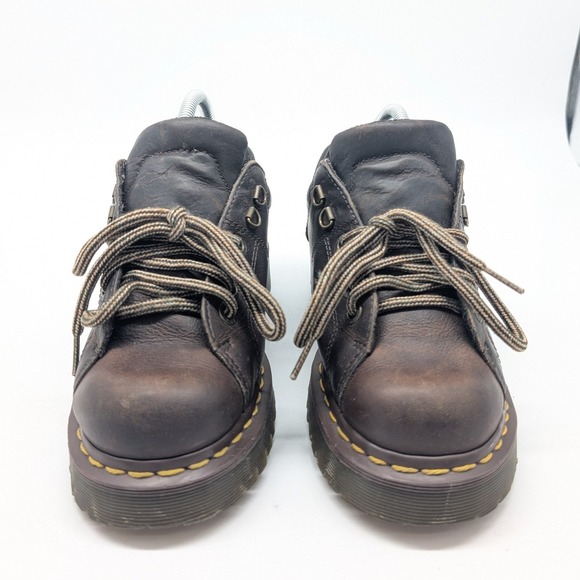 Dr Martens 8312 Mens Shoes Sz 6 Brown Leather Lace Up Chunky Platform Shoes - Picture 4 of 15